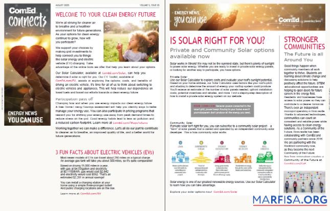 Realistic USA ComEd utility bill template in Word and PDF formats, 4 pages, 3 4 pages